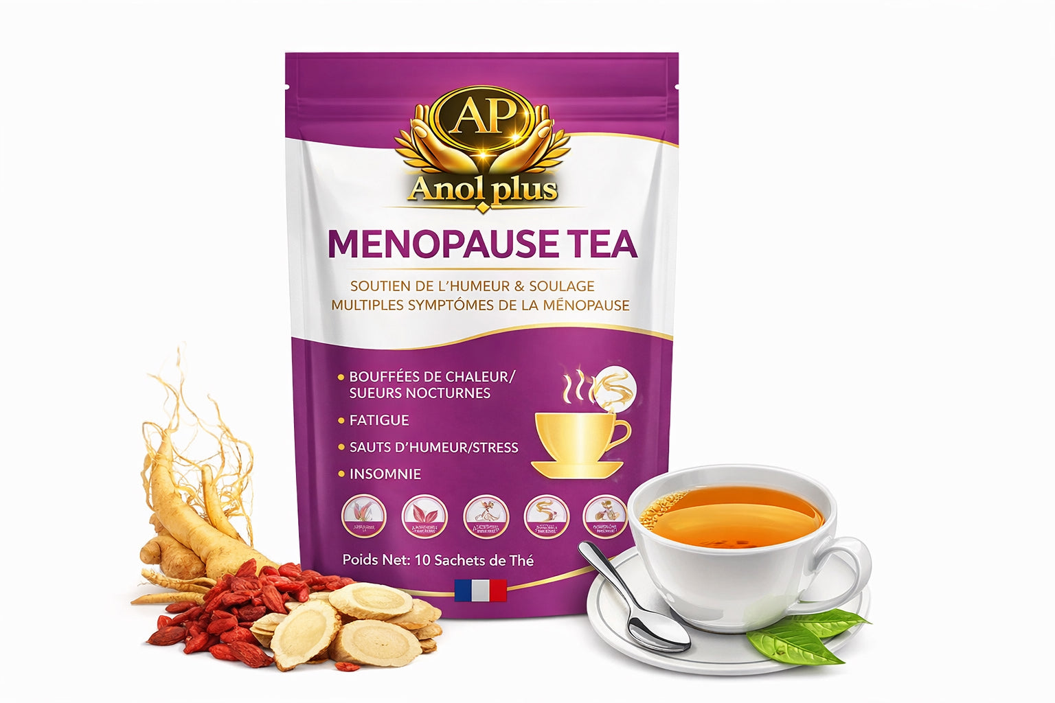 Menopause Tea – Soulagement Naturel des Symptômes de la Ménopause